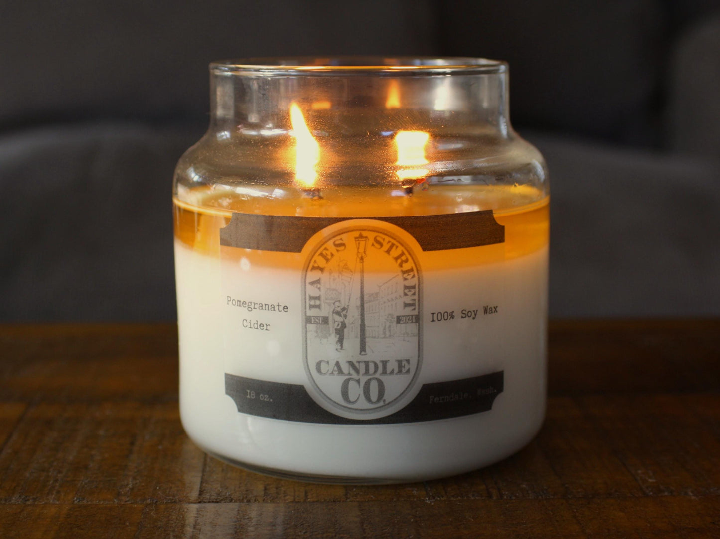 Pomegranate Cider - 100% Soy Wax Candle - 18 oz