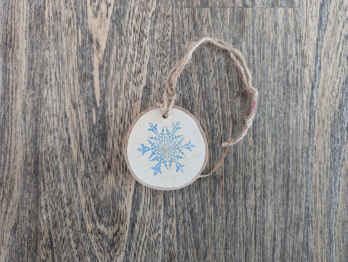 Birch Snowflake Ornaments - Set of 3
