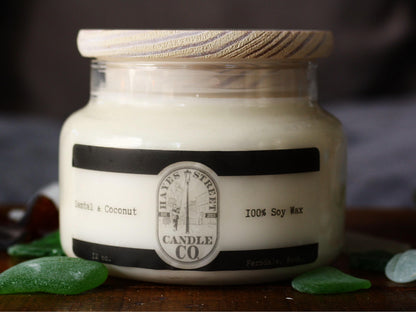Santal & Coconut - 100% Soy Wax Candle - 12 oz