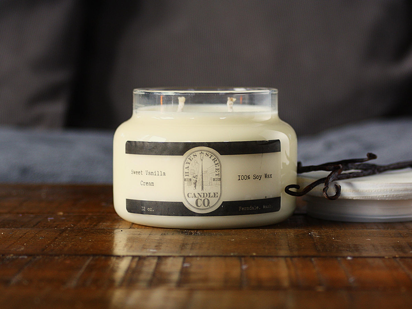 Sweet Vanilla Cream - 100% Soy Wax Candle - 12 oz