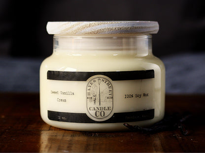 Sweet Vanilla Cream - 100% Soy Wax Candle - 12 oz