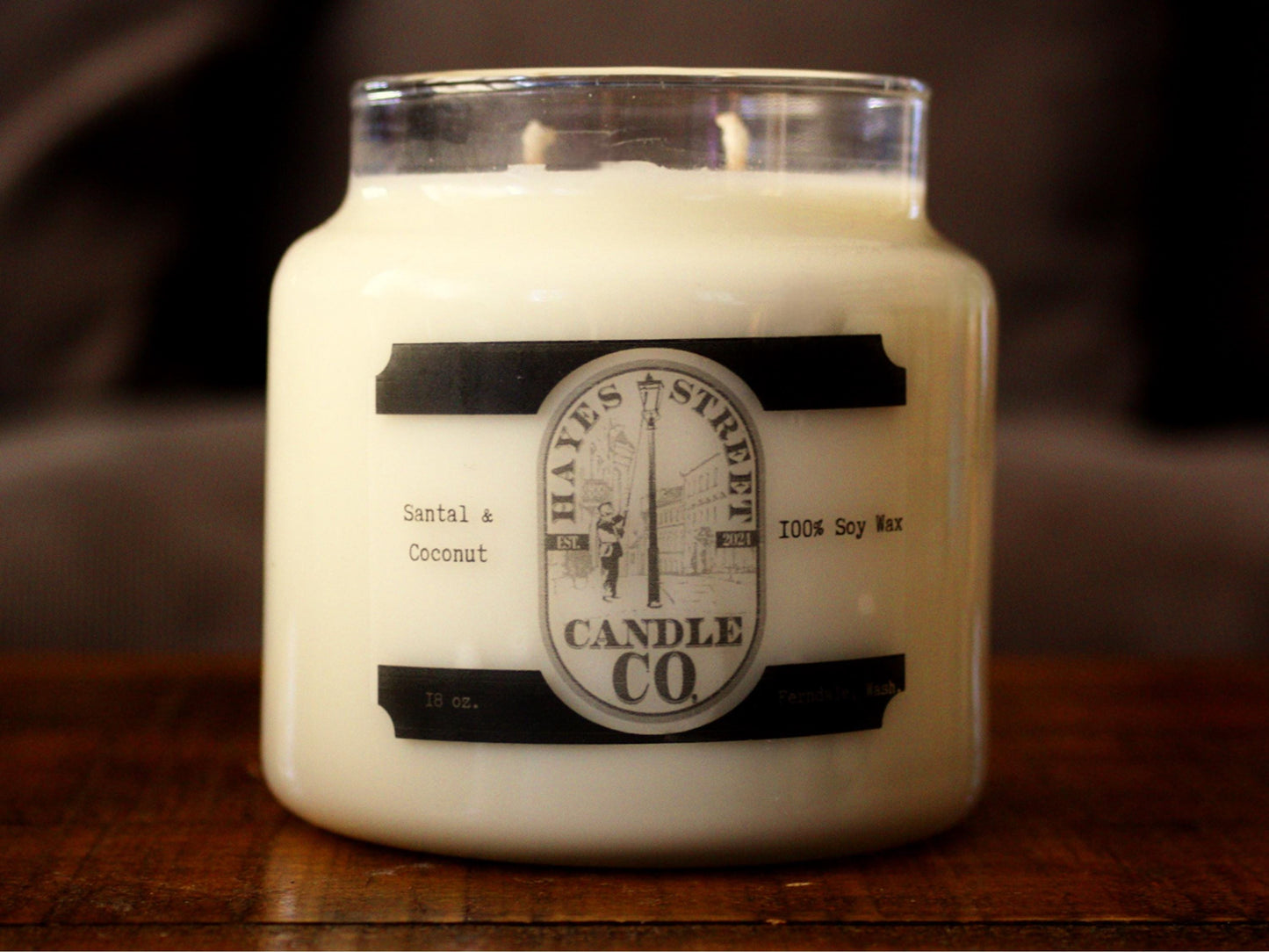 Santal & Coconut - 100% Soy Wax Candle - 18 oz