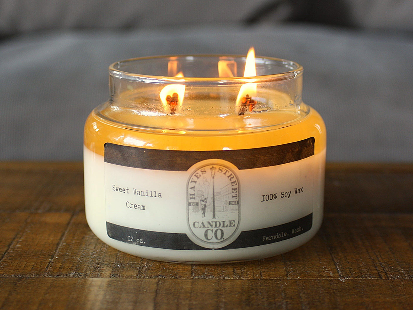 Sweet Vanilla Cream - 100% Soy Wax Candle - 12 oz