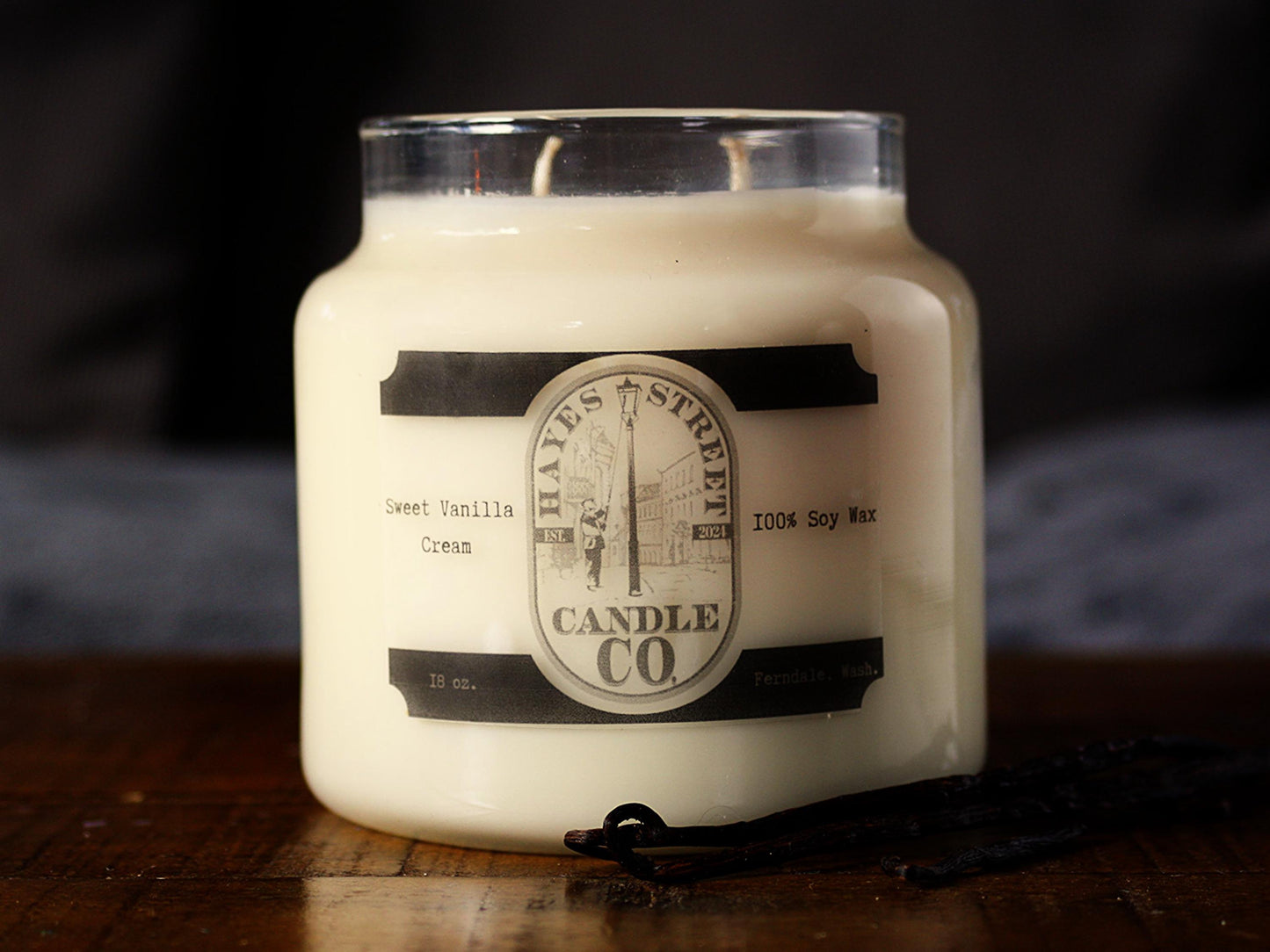 Sweet Vanilla Cream - 100% Soy Wax Candle - 18 oz