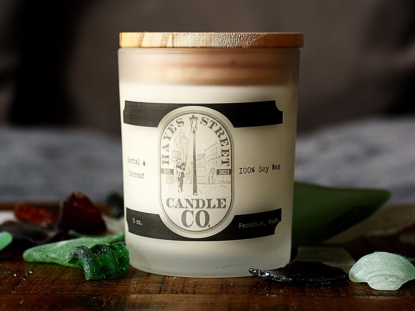 Santal & Coconut - 100% Soy Wax Candle - 5 oz
