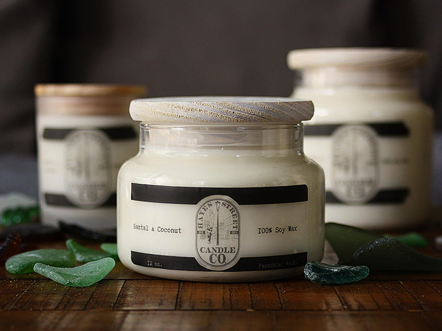 Santal & Coconut - 100% Soy Wax Candle - 12 oz