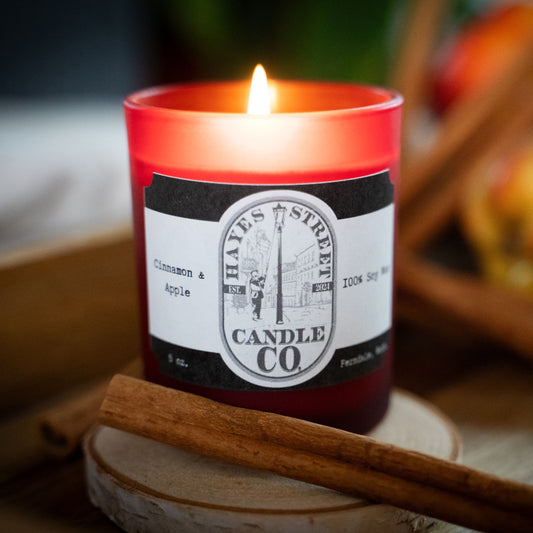 Cinnamon & Apple - 100% Soy Wax Candle - 5 oz