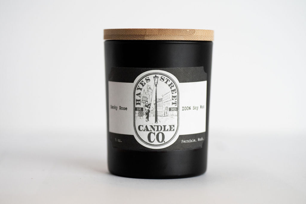 Smoky Rose - 100% Soy Wax Candle - 5 oz