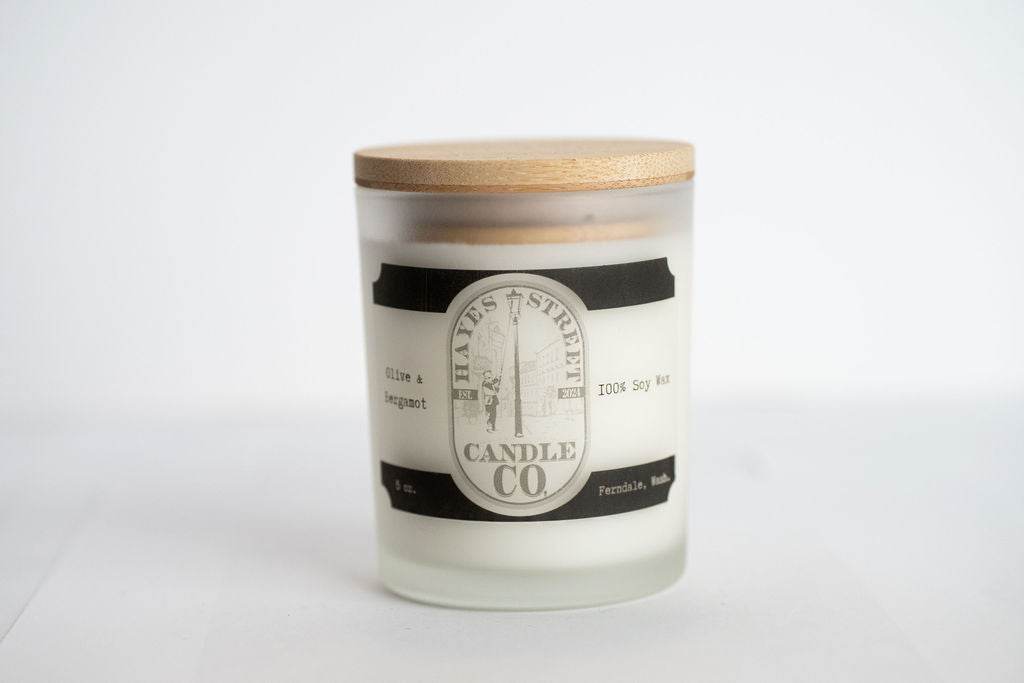 Olive & Bergamot - 100% Soy Wax Candle - 5 oz