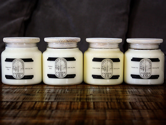 Set of Four Apothecary Jar Candles - 18 oz - 100% Soy Wax - Choose 4 and Save