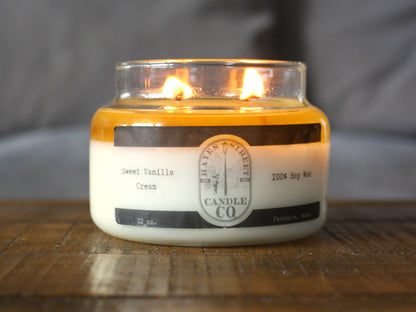 Sweet Vanilla Cream - 100% Soy Wax Candle - 12 oz
