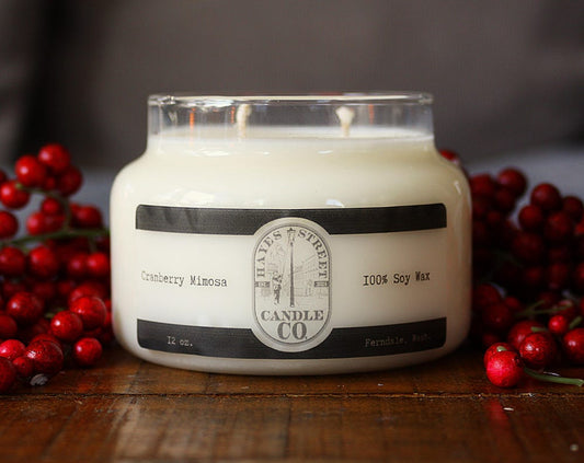 Cranberry Mimosa - 100% Soy Wax Candle - 12 oz