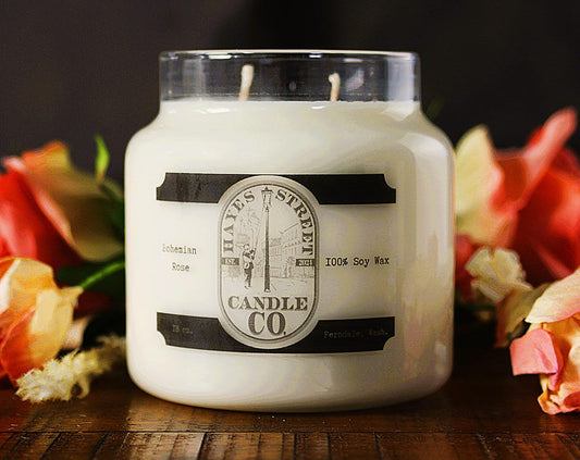 Bohemian Rose - 100% Soy Wax Candle - 18 oz