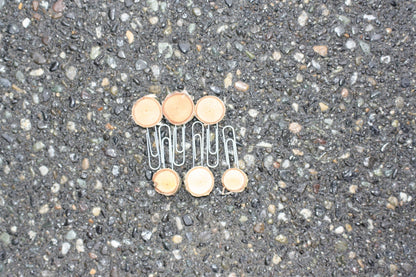 Wood Slice Paper Clips - Set of 6